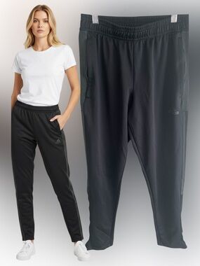 Adidas Aeroready Primegreen Women’s Small Black Gray Zip Ankle Training Pants